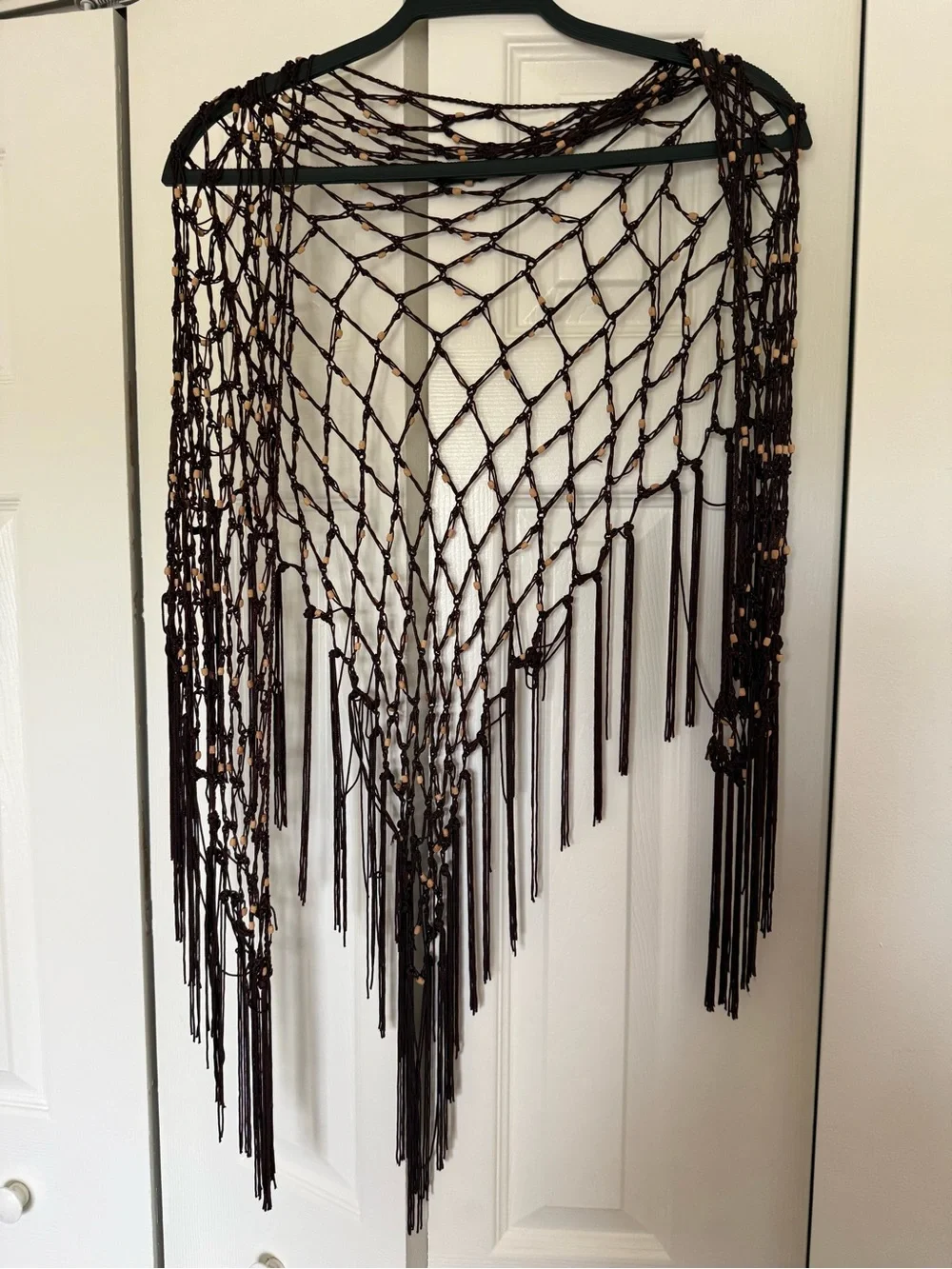 Bohemian Handwoven Beaded Shawl